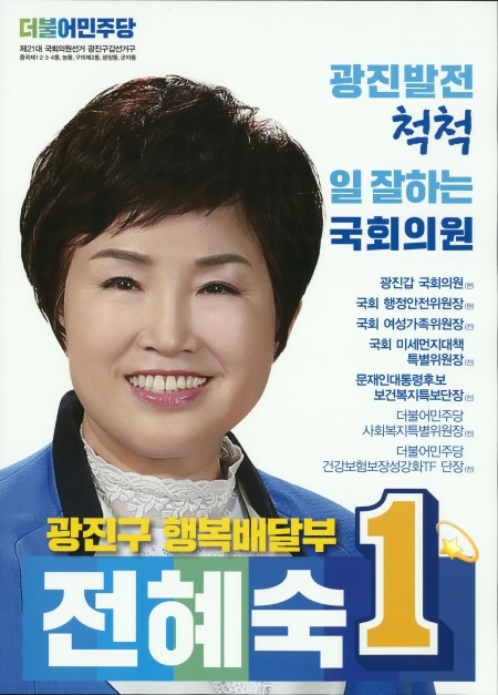<b>전혜숙</b> 프로필 고향 나이 학력 광진구 갑