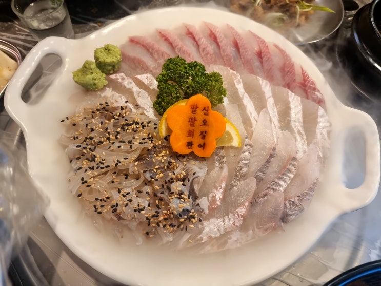  대구 삼덕동 맛집] 서비스로 옛날통닭과 물회가 나오는 가성비 좋은 횟집 '팔팔회관 산오징어 삼덕점'