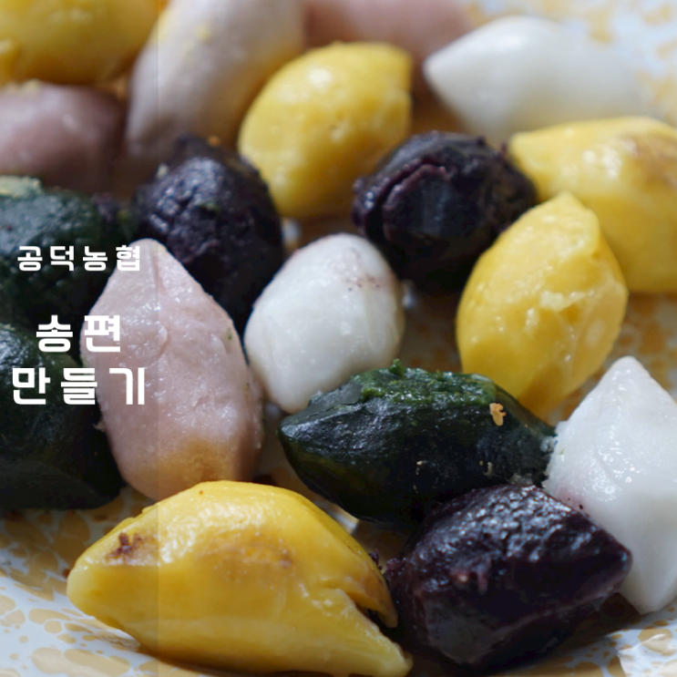  공덕농협 냉동 오색 송편 만들기 모시송편 칼로리