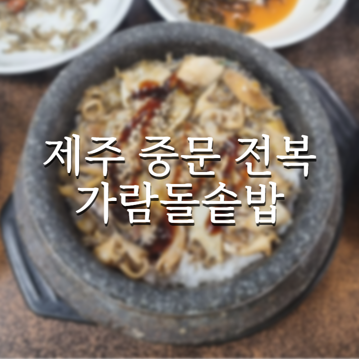  서귀포 중문 가람돌솥밥에서 마가린 비벼 먹은 전복돌솥밥