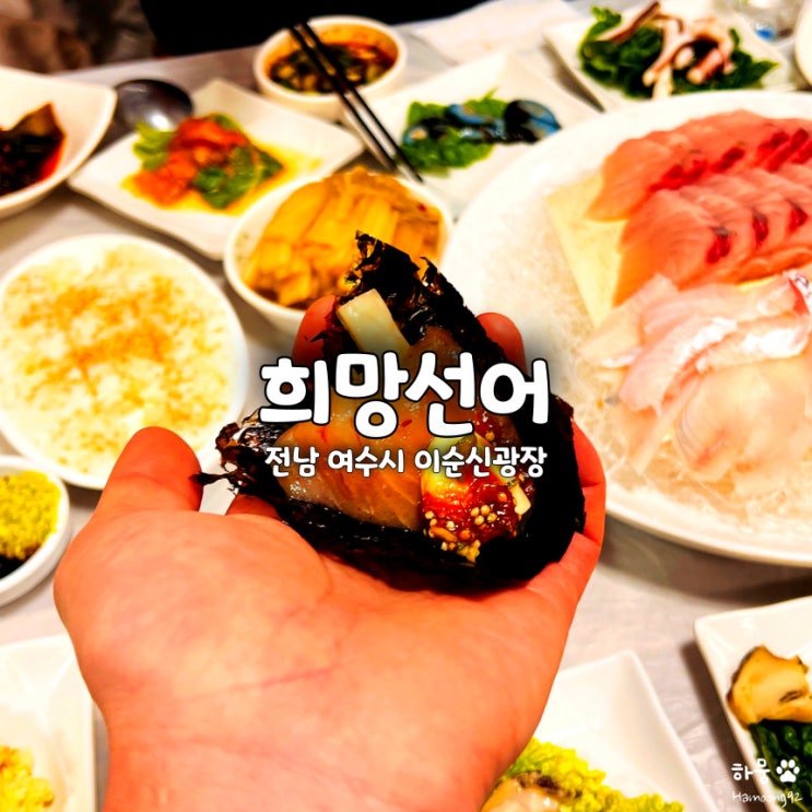  여수 이순신광장 맛집 희망선어, 내돈내산 선어회 추천 횟집