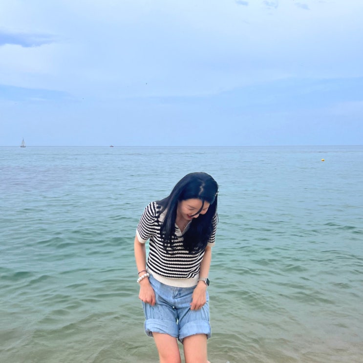 여름 안에서 보낸 쑤잼의 휴가 강릉 당일치기 여행 ft 안목해변 물놀이 강릉항 산책