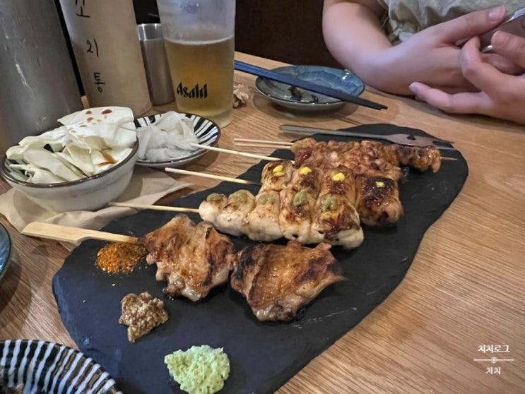  [인천] 수제 숯불 꼬치전문점 아사히 드라이 생맥주 청라 맛집 쿠시토리