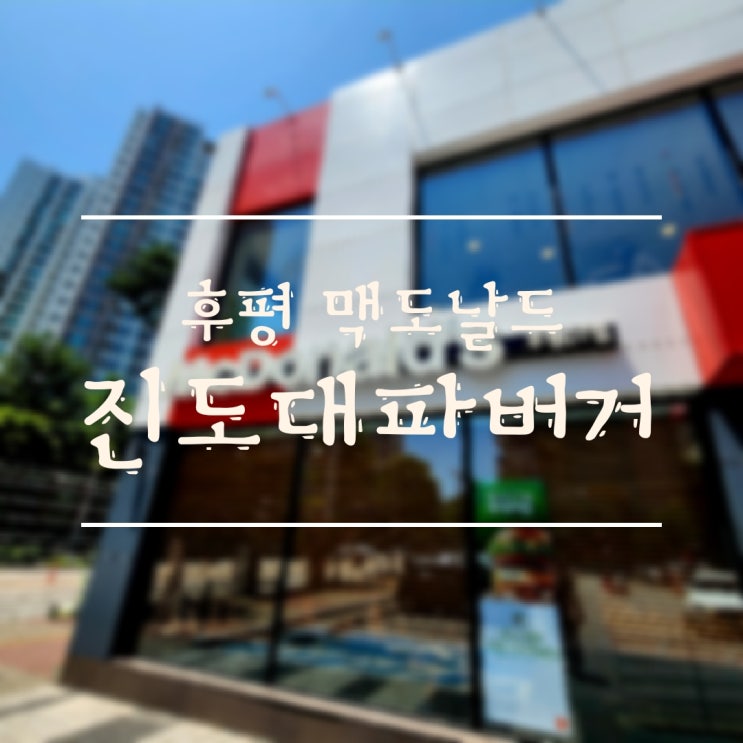  [춘천/맥도날드] 신메뉴 진도 대파 버거, 나도 먹어봤지