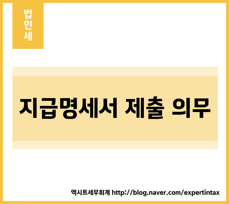  [법인세] 지급(간이지급)명세서 제출 의무
