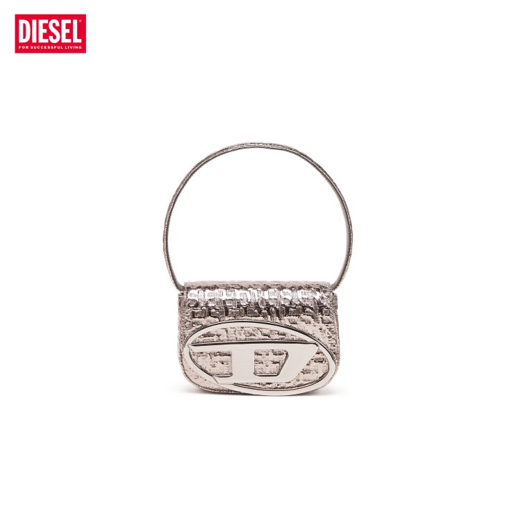  디젤(DIESEL) Women's 1DR Iconic shoulder bag with metalic monogram