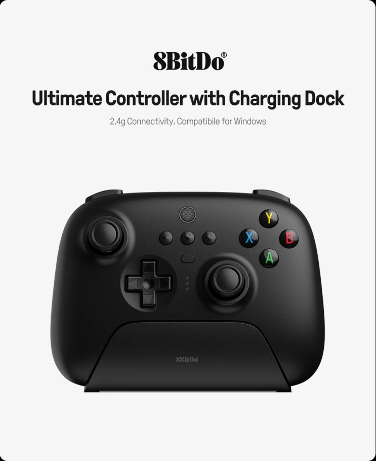 "8BitDo Ultimate - 최고의 무선 2.4G 게임 컨트롤러로 게임 플레이의 궁극적인 경험을 즐겨보세요!"
