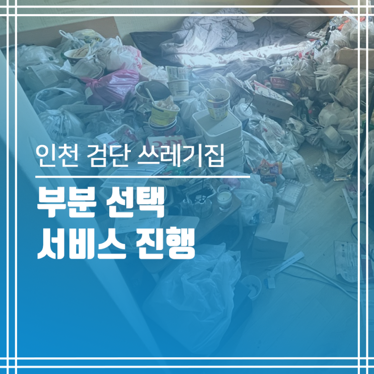  검단 쓰레기집 청소 부분 선택 서비스 진행