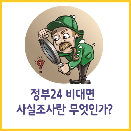 정부24 비대면 사실조사란 무엇인가?