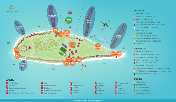  [몰디브] Sun Siyam World Resort Map & Restaurant, 선 시암 월드 리조트 지도와 레스토랑 정리