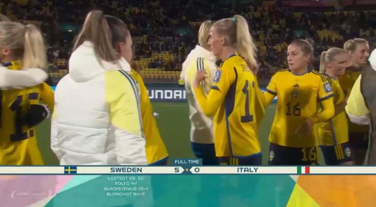  2023 FIFA 여자월드컵 G조 2차전 스웨덴 vs 이탈리아