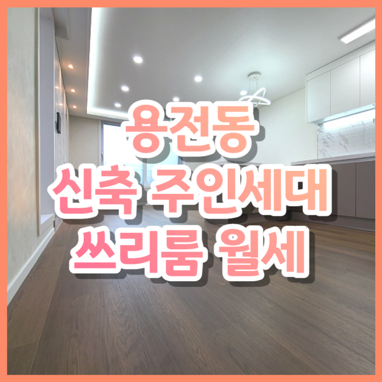  대전 동구 용전동 신축 주인세대 쓰리룸 월세(개방감, 넓은 테라스)