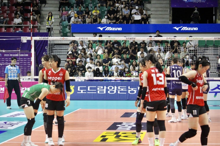 박정아 더비! 한국<b>도로</b>공사, <b>페퍼저축은행</b>에 3-1로 <b>승리</b>!