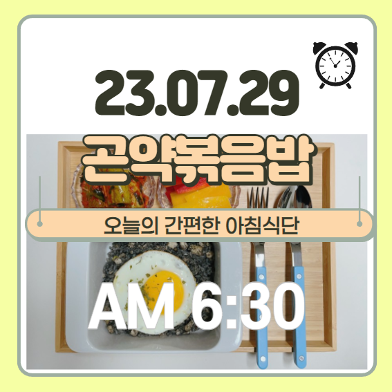  맛있닭 닭가슴살 한끼 곤약볶음밥 계란후라이 파프리카 오이소박이- 간편한 아침식단