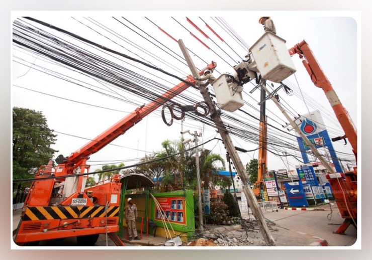방콕뉴스]메트로폴리탄 전력청 (Metropolitan Electricity Authority)은 도시 거리에 전선을 설치하는 계획을 발표