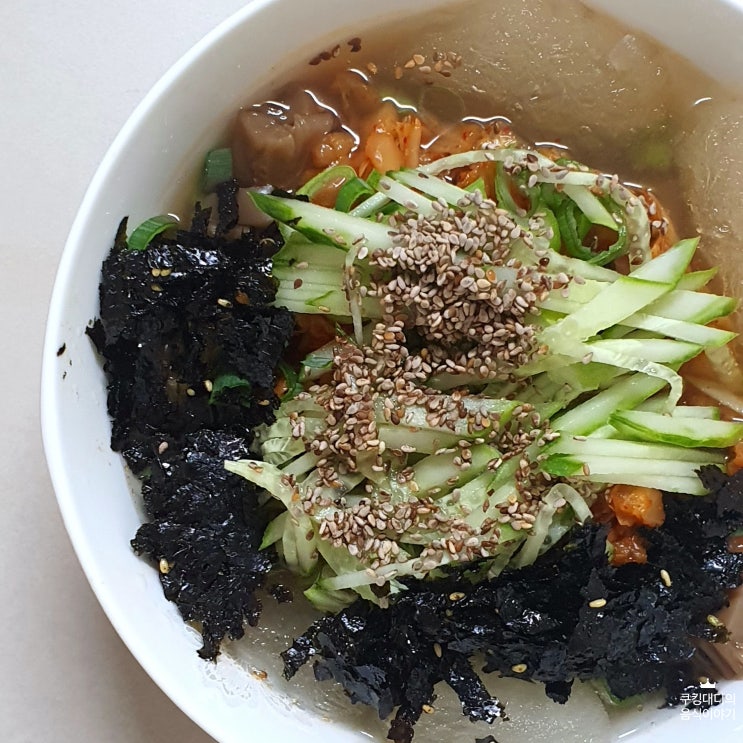  도토리묵사발 만들기 초간단 냉면육수 이용 레시피 도토리묵 칼로리