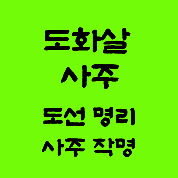  도화살사주 십이신살 알아보는 방법