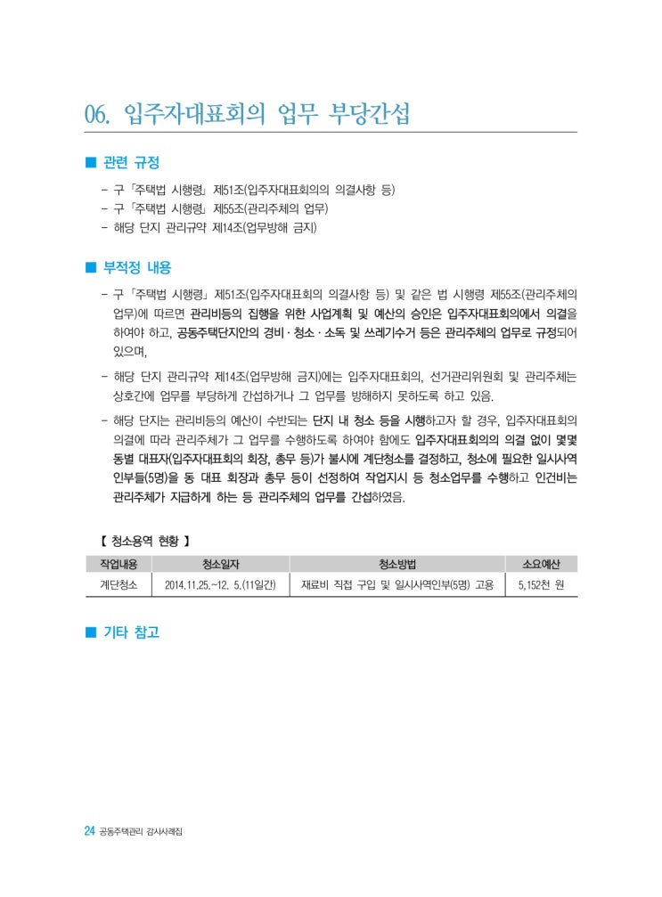   입주자대표회의 업무 부당간섭