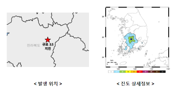 전북 장수 지역 규모 3.5 지진 발생_기상청 전북 장수 지역 규모 3.5 지진 발생_기상청