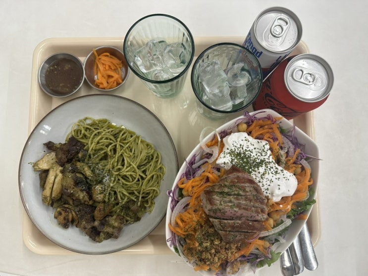  광주 첨단 맛있는데 살안찌는 내돈내산 직장인 추천맛집 베지풀 스테이크 샐러드 & 파스타