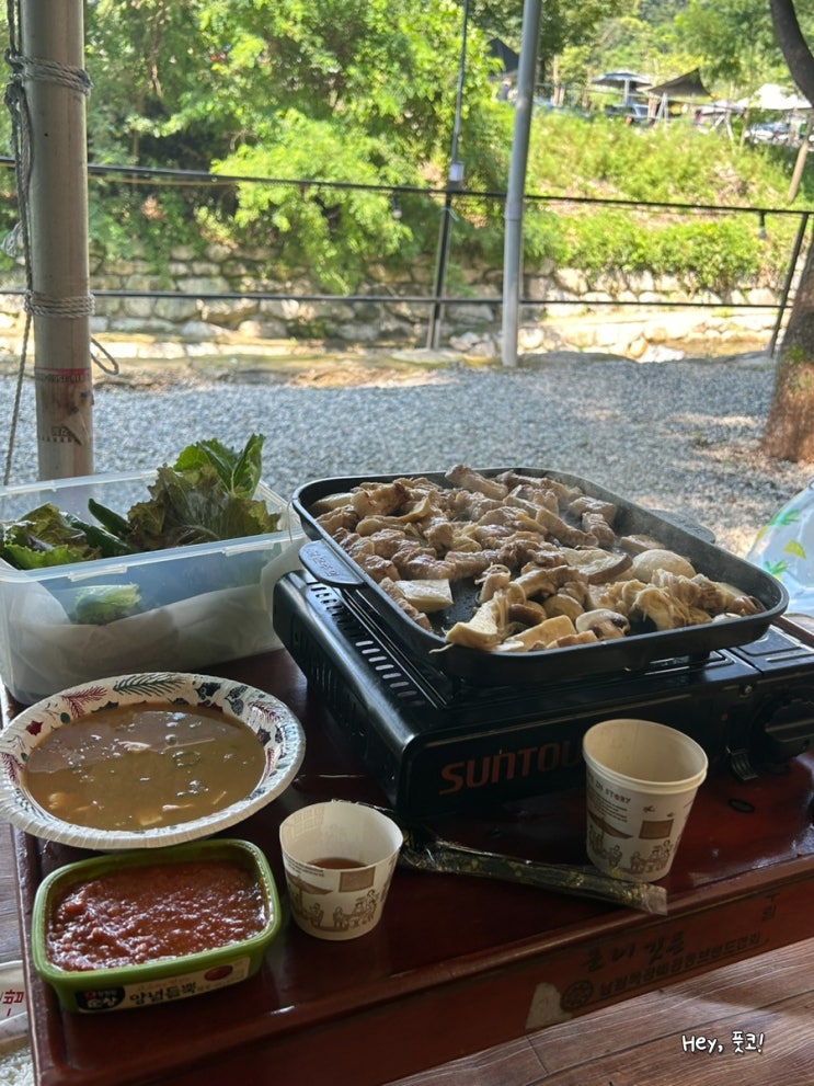  대구 근교 물놀이 동산계곡 팔공쉼터 꽤 괜찮았던 상세 후기(평상 대여, 애견 동반, 샤워실 등)