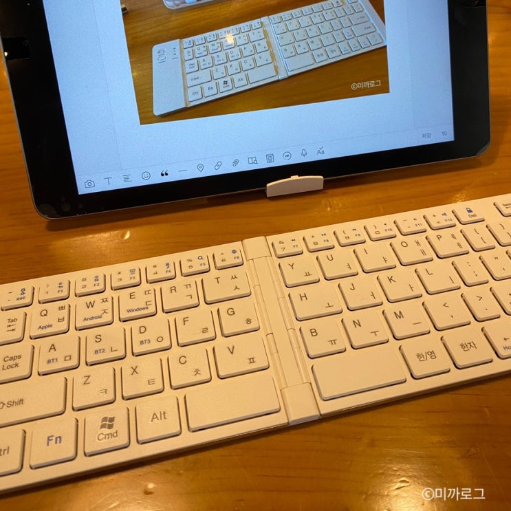  엔보우 NPAD 블루투스 키보드 아이패드 접이식 무선키보드