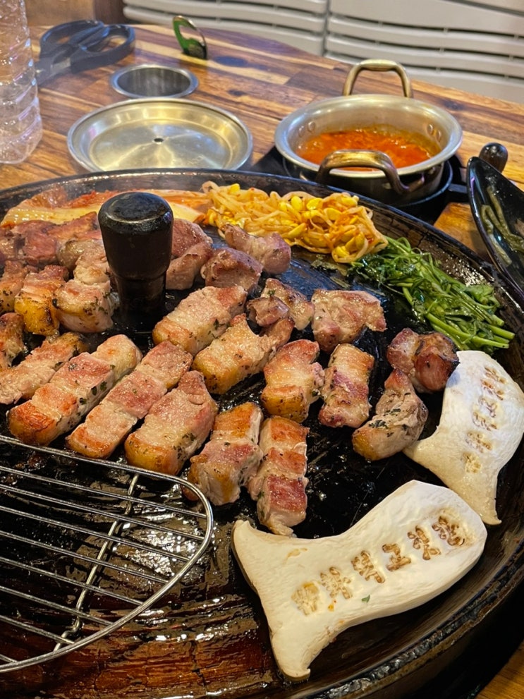  잠실 화덕고깃간 방이점 / 개인 화덕에서 굽는 한돈, 방이동 고기맛집