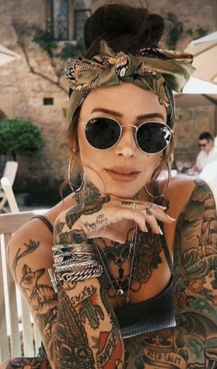 예쁜 여자 해외 타투 패션 스타일 사진 모음 인스타감성 / 전신, 목, 얼굴타투 / 올드스쿨 뜻, 스웩 스웨그 뜻 : 네이버 블로그