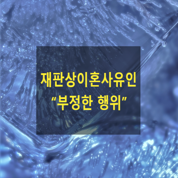  재판상 이혼사유인 민법 제840조 제1호 소정의 “부정한 행위”의 의미
