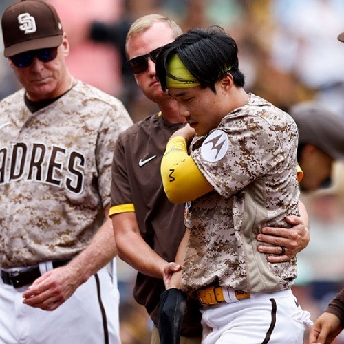 [MLB] 샌디에이고 <b>김하성</b> 부상장면(1타수<b>1안타1볼넷</b>1득점1도... 
