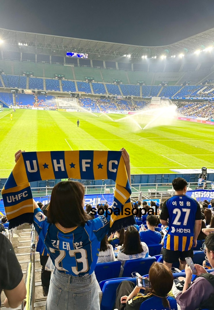 [축구 직관] 울산현대 VS <b>제주</b>... S6구역, <b>김태환</b> 유니폼