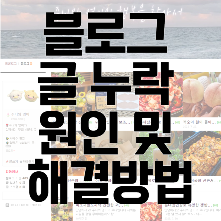  블로그 글 누락 확인 및 원인 그리고 해결 방법 5가지