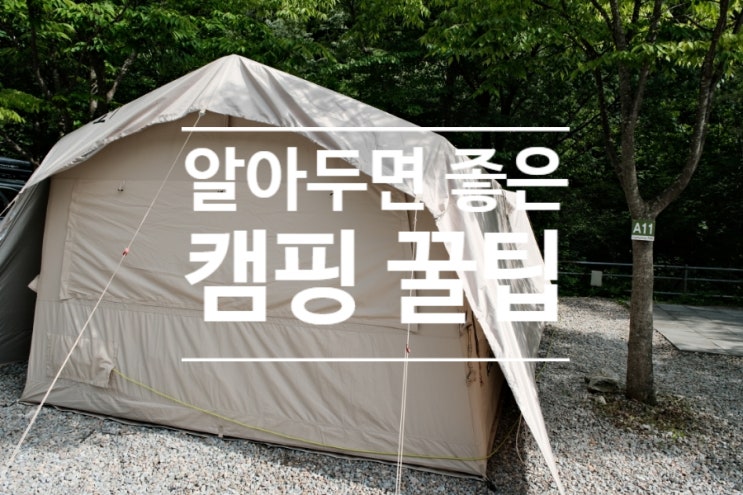  캠핑 꿀팁 알아두면 좋다