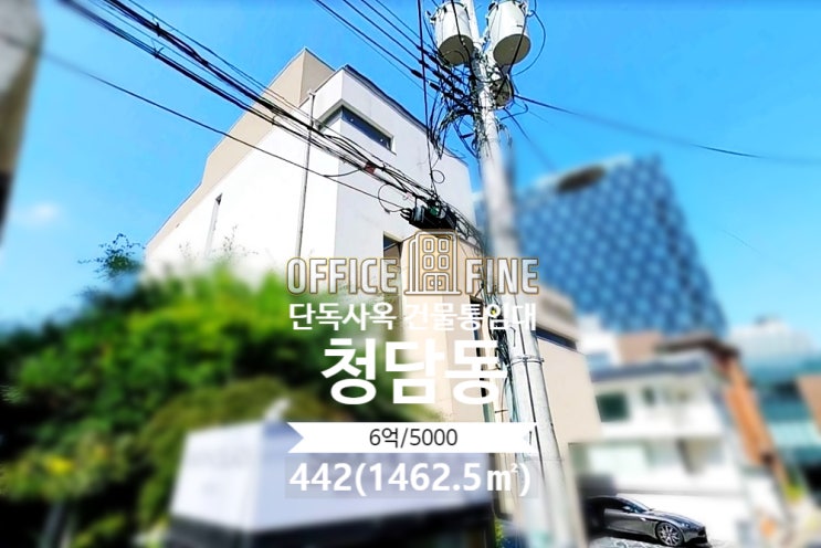  [강남사옥] 강남구청역 12분 논현동 442(1462.5) 저렴한 단독사옥 건물통임대 [청담동사옥]