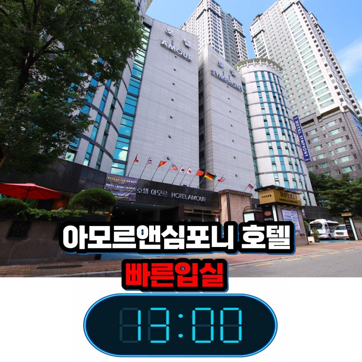 13시 빠른 입실 체크인 수원 호텔 아모르심포니 영통 네이버예약 퇴실 체크아웃 1시간 연장 제공 12시