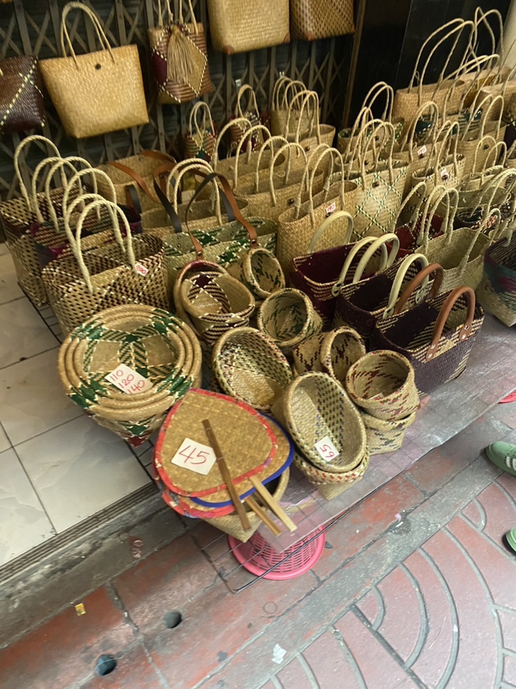 방콕일상]차이나타운 시장 대나무제품