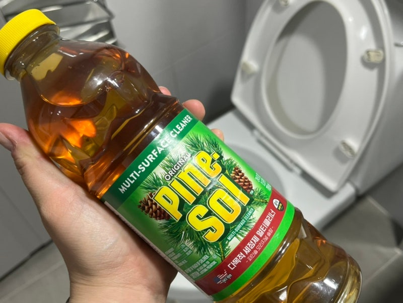 파인솔 세제 하나로 화장실청소 끝!