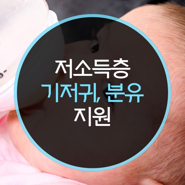  저소득층 기저귀 조제분유 지원, 내용은?
