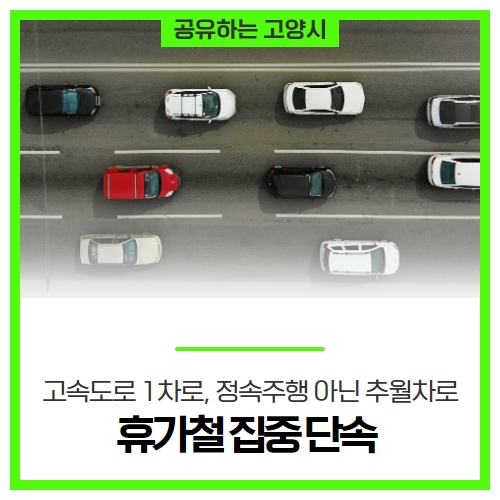 고속도로 1차로는 정속주행 아닌 추월차로, 휴가철 집중 단속! 고속도로 1차로는 정속주행 아닌 추월차로, 휴가철 집중 단속!