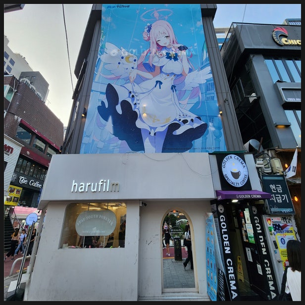  블루 아카이브 콜라보 카페 홍대입구역 골든크레마 후기