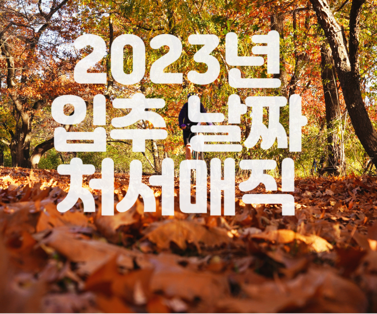 입추 2023년 입추날짜 처서 처서날짜 처서매직 뜻