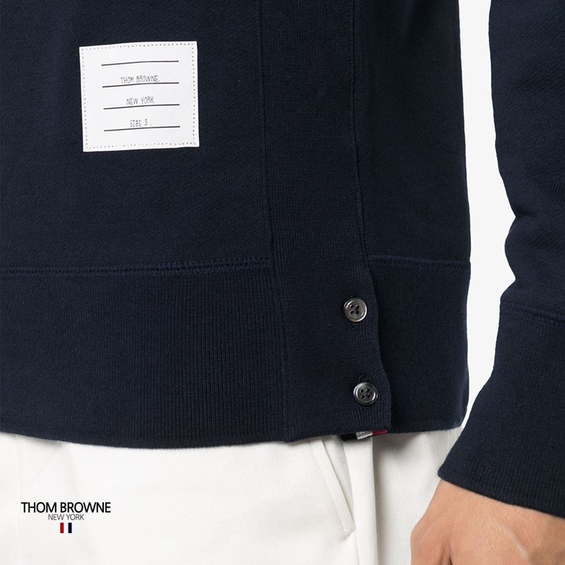 톰브라운 LOOPBACK 4바 스트라이프 저지 니트 맨투맨 NV