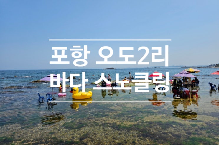  포항 바다 오도1리간이해수욕장의 대안 오도2리 바다 스노쿨링 및 주차 샤워장 이용 후기