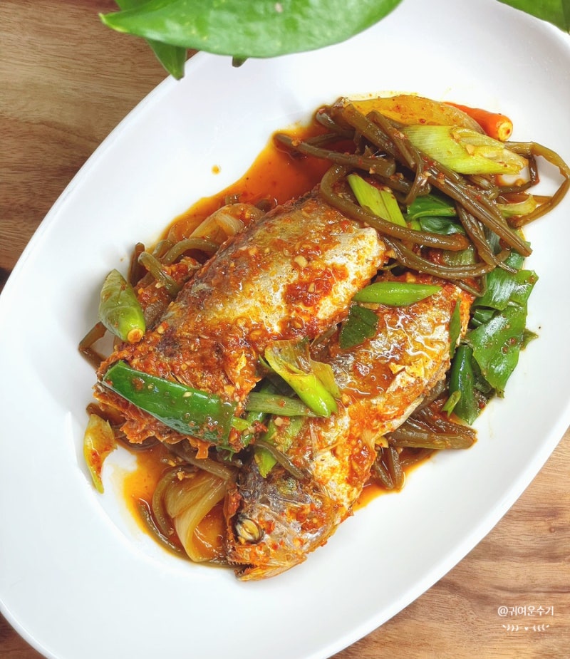 굴비조림 조기조림 만드는법 고구마순생선조림 조기찌개 양념장 레시피 굴비요리