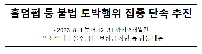 홀덤펍 등 불법 도박행위 집중 단속 추진 홀덤펍 등 불법 도박행위 집중 단속 추진