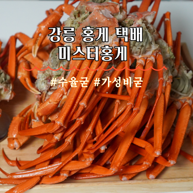  홍게 택배 강릉 홍게 미스터홍게 홍게찜 배송후기
