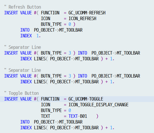  [율밥퍼] SAP ABAP - ALV HANDLE_TOOLBAR