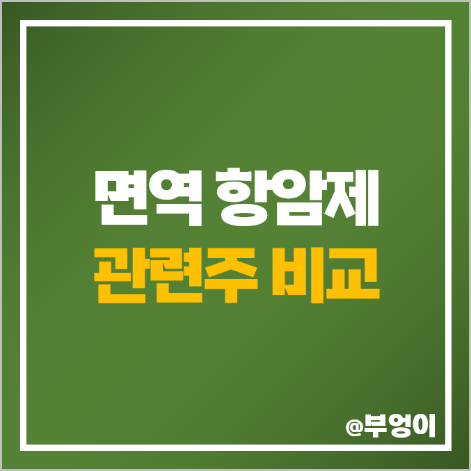 면역 항암제 관련주, 셀리드 영진약품 차바이오텍 주식 비교 면역 항암제 관련주, 셀리드 영진약품 차바이오텍 주식 비교