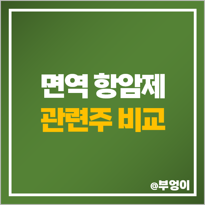 면역 항암제 관련주, 셀리드 영진약품 차바이오텍 주식 비교