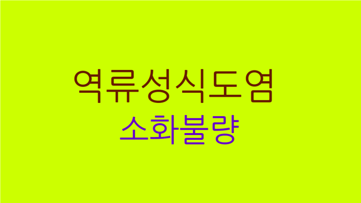  역류성식도염 소화불량 배가 단단하다면